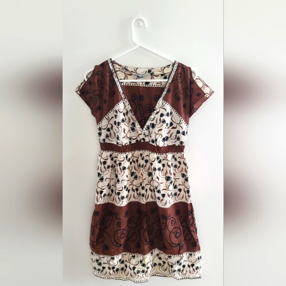 Debenhams Red herring  printed Cotton dress US 4